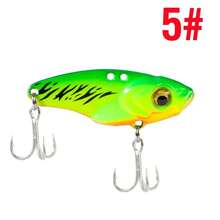 1 pieza Señuelo de metal VIB - 1.85in/10g, Cuchara con ojo 3D en forma de balancín giratorio, Cebo duro que se hunde, Equipo de pesca - Multicolor - Ver 11