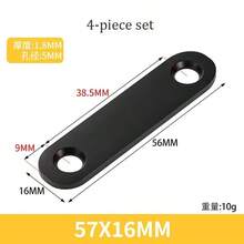 90 Degree Right Angle Fixator, Black Angle Iron, Triangle Iron Bracket, Connecting Piece, Metal L-Shaped Layer Board Bracket