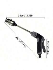 7pcs High Pressure Water Hose Car Wash Spray Nozzle Garden Sprayer Set, Universal For Europe And US - Blue Gray - View 4