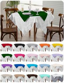 5 Toalhas Cobre Mancha Oxford Buffet Festas Decoração Restaurante 75x75cm - Verde - Visão 1