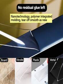 1pc Transparent Acrylic Anti-Mildew Waterproof Tape For Kitchen, Bathroom, Sink, Dishwasher, Pot, Washbasin, Countertop, Pool Edge - Beauty Seam Stickers,1PC High Viscosity Nano Double Sided Tape, Paste Items Without Traces Without Damaging Walls, With Strong Adhesive, More Solid Than Hooks, Washable Double Sided Tape, Reusable Waterproof Double Sided Tape For Multi-Scene Use - Multicolor - View 3