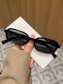 4pcs Women's Small Frame Plastic Rectangular Modern Retro Street Fashion Vacation Style Decorative Glasses Set, Couples Glasses - Multicolor - View 3