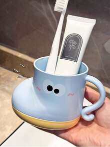 1pc Cute Shoe-Shaped Toothbrush Holder, Lovely Rinse Cup For Home, Dorm, Couples, Students - Multicolor - View 3