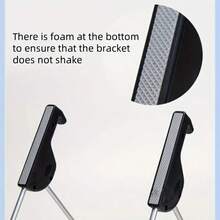 [Stylish] Foldable Aluminum Tablet Stand - Multi-Angle Support For Laptops & Tablets, Lightweight & Durable With Easy-Carry Design, Perfect For Comfortable Daily Use, Adjustable Viewing Angle | Sleek Design | Aluminum Alloy Stan - Silver - View 8