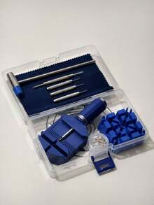 13件套高级表带拆卸工具套装，表带调节及维修工具组，适用于表带调节、尺寸调整及手表维修，有透明、黑色、蓝色、橙色可选，是理想的高端礼品之选。房间装饰数字时钟闹钟卧室装饰宿舍装饰返校家居装饰