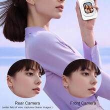 Yunseity Vlog Selfie Monitor Screen, Dispositivo Magntico de Espejo de Pantalla del Telfono con Control Remoto, 2.4G/5G WiFi Telfono Cmara Trasera Selfie Monitor 180 Flip - inicial - Ver 4