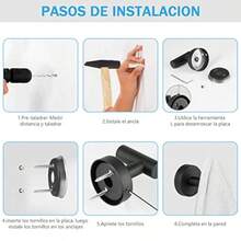 NewTECHVIDA Conjunto de Toallero de Baño de 7 Piezas Acero Inoxidable 304 de Calidad Espesada Accesorios para Mueble o Colgador de Pared Decoración - Cepillado - Ver 5