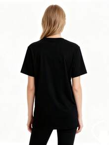 Portugal  Di Mens T-Shirt Womens  Graphic Uni Top All Season 220g Cotton Single Sided Printed Crew Neck Short Sleeve T Shirt - 顏色1 - 查看 4