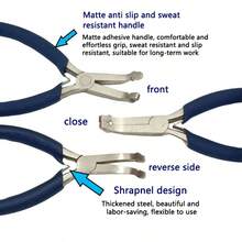 Heavy Duty High Carbon Steel Round Hole Pliers With Positioning Ball Clamp, Blue Handle - Precision Bead Positioning Tool, Suitable For Jewelry Making, Crafts, Beading, Jewelry Crafts, DIY - Multicolor - View 7