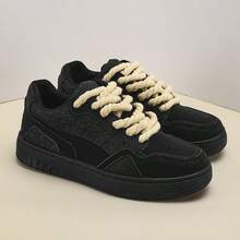 Zapatos de hombre de tendencia, nuevos zapatos deportivos casuales de primavera con diseño aumentador de altura, zapatos para hombres - Negro - Ver 4