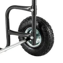 Firewood Log Fireplace Wood Rack Dolly Rolling Fire Storage Cart Black - 1 - View 6