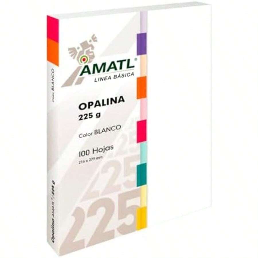 Office Depot | Papel Opalina Pochteca Amatl | Hojas Blancas Tamaño Carta con Luminosidad y Lisura, Gramaje de 120 g, Compatible con Impresión Láser e Inkjet | Paquete de Hojas Blancas Opalina(default) - Multicolor - Ver 1