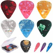 Non - Slip Guitar Picks, 0.46 0.71 0.96mm Includes Medium Heavy Guitar Picks, 15pcs Variety Colorful Celluloid Plectrums With Guitar Picks Holder And Storage Case 15 - 15 - View 2