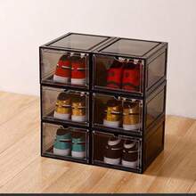 Hộp đựng giày trong suốt có nắp - Hộp đựng giày xếp chồng chắc chắn, Giá để giày chuyên nghiệp có cửa từ, Giá để giày chống bụi, Giá để giày thể thao cho nam và nữ, Giá để giày thể thao bằng nhựa lớn mở phía trước, Thích hợp cho nhà bếp, phòng tắm, phòng ngủ, phòng khách và văn phòng, Hộp đựng đồ gia dụng, Lựa chọn lý tưởng cho không gian lưu trữ mở. - Nhiều màu - Xem 13