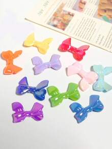 10 Hạt nơ Acrylic kiểu dáng ngẫu nhiên 24x32mm, Hạt rời nhiều màu sắc, Thích hợp để làm đồ trang sức thời trang DIY, Mặt dây chuyền, Vòng cổ, Vòng tay, Móc khóa, Hoa tai, Đồ thủ công và Phụ kiện trang trí quà tặng - Nhiều màu - Xem 9