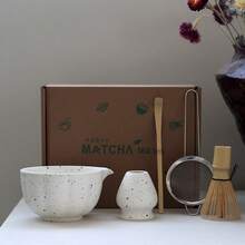 1pc/5pcs/7pcs Japanese Matcha Bowl Set, Includes Matcha Bowl, Whisk, Scoop, Brush, Ceramic Tea Cup, Ideal For Matcha Preparation, Back To School, Holiday Gifts, Splatter Matcha Bowl - Multicolor - View 14