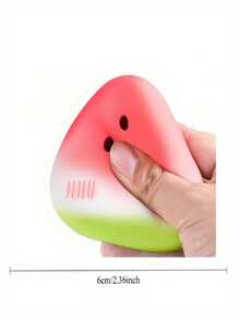 西瓜软捏减压玩具 - 舒缓慢回弹感官减压玩具，耐用TPU材质，逼真西瓜籽，夏日趣味混色设计，水果主题疗愈，热塑性聚氨酯材质，生日派对礼物、夏季礼物、斋月中东节日礼物（多色） - 彩色 - 查看 5