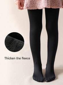 3双儿童保暖内衬紧身裤，纯色，保暖，适合秋冬季节，舞蹈服 - 彩色 - 查看 12