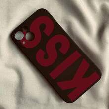 Personalized English Letters Kiss Phone Case For IPhone17 Air 16E 16 15 14 13 Mini 12 11 Pro Max X XR XS Max 7 8 Plus Soft Cover - Black-yYDSA1090 - View 9
