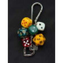 1pc Unisex Handmade Fate Dice Key Chain, Unique Subculture Y2K Style Accessory, Contrast Color Bag Decor - 多色 2 - 查看 11