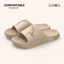 Zapatillas de EVA de suela suave de otoño para hombres 2025, uso al aire libre, sandalias de suela gruesa resistentes al desgaste, zapatos de ducha antideslizantes para el baño - Caqui [Tallas grandes para hombre] - Ver 10