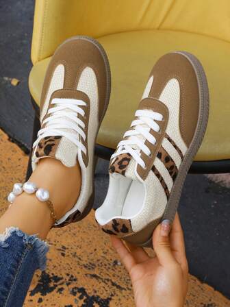 Women's Casual Versatile Striped Accent Sneakers, Fashion Attractive Comfortable Durable Rubber Soft Sole Athletic Shoes, Breathable Lightweight Patchwork Sports Shoes For Women