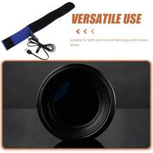 Calentador de Lentes Ajustable para Cmaras y Telescopios Tira de Calentamiento Antiniebla Temperatura Proteccin Condensacin y Fro para Lentes con Menor - inicial - Ver 5