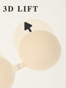 1 Pair Of Push-Up Adhesive Bras, Women's Invisible Underwear, Nipple Covers, Can Enhance Cleavage And Lift - Multicolor - View 9