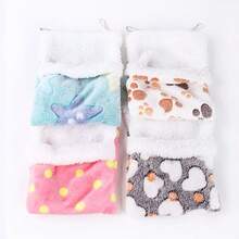 1pc Hamster Cotton Nest, Hanging Warm Sleeping Bag, Portable Carrier Bag, Small Pet Cotton Pad, Warm Nest Mat