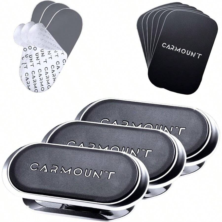 - Soporte magntico para salpicadero para coche, 8 imanes N52 ultra fuertes, rotacin de 360, soporte universal para salpicadero para todos los telfonos paquete de 3 Imn de montaje - negro - - Ver 1