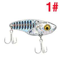 1 pieza Señuelo de metal VIB - 1.85in/10g, Cuchara con ojo 3D en forma de balancín giratorio, Cebo duro que se hunde, Equipo de pesca - Multicolor - Ver 7