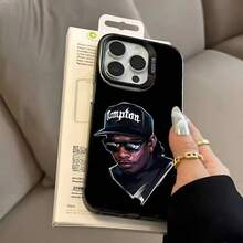 1pc Funda de Teléfono Rapper E-Eazy E IMD Color Plata para 17 16 15 14 13 12 11 Pro Max Plus - z2 - Ver 11