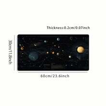 Large Esports Gaming Mouse Pad With Black & Gold Cosmic Planet Network Pattern, Anti-Slip Washable Rubber Base, Oversized Desk Mat, Ideal Gift For Gamers, Fashionable Office Desk Decor And Study Accessory - Multicolor - View 9