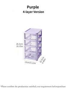 2/3/4/5层透明桌面收纳盒，带抽屉，多层化妆品收纳盒，大容量防尘防水柜，适用于化妆品、文具、学习用品，居家办公必备，夏季女孩收纳整理好物，旅行收纳好礼