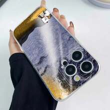 Funda para teléfono con diseño de artista en la naturaleza, compatible con teléfonos ,  17,  16 Pro Max,  15 Pro Max,  13 y  12. Fabricada en TPU para una protección eficaz contra golpes y caídas. Un regalo ideal para familiares, amigos, seres queridos, parejas y Navidad. - transparente - Ver 3