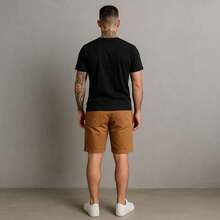 Set Of 4 Men's Twill Bermuda Shorts, Sizes 36 To 46 - Black-blue-beige-ochre - View 8