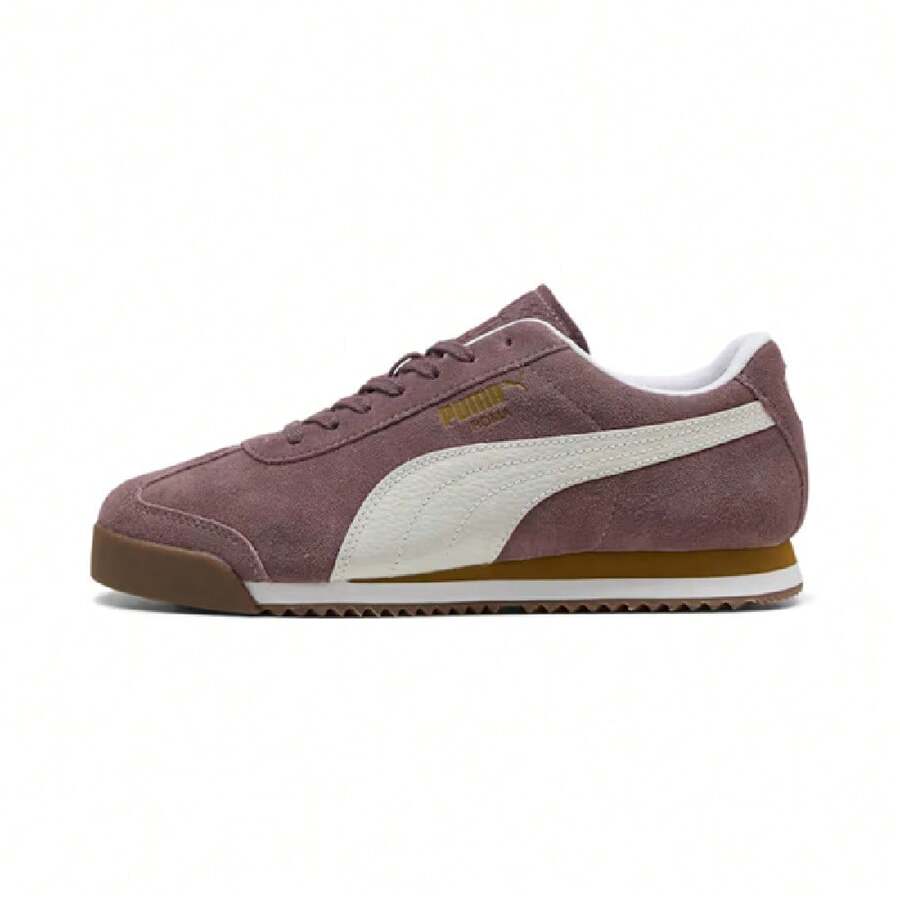 Men's Puma Roma Suede Raisin-Puma White (398635 11) - Purple - View 1