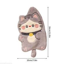 Toalla de mano de gato bonita, toalla de mano de doble espesor, trapo de limpieza de cocina absorbente de secado rápido, toallas colgantes para el baño, suministro para el hogar - 1 - Ver 3