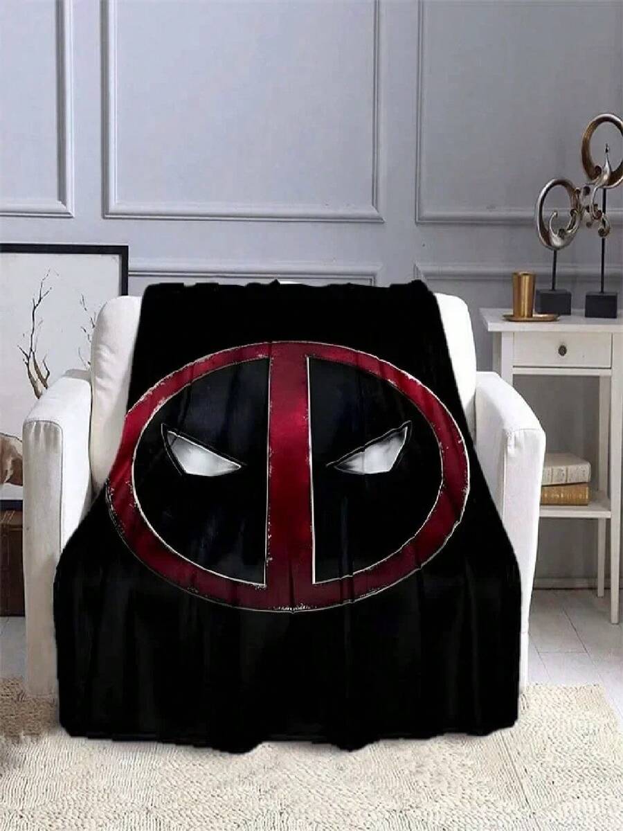 Deadpool Printed Blanket Ren Adult Blanket Soft And Warm Bedding For Bed Sofa Outdoor Travel Cover Blanket#Color_Style H,Size_75X95CM - 黑色 - 查看 1