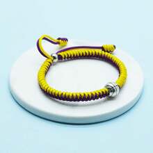 LAMIBEE - Pulsera de béisbol trenzada ajustable, regalo de joyería de béisbol con colores del equipo y tarjeta de inspiración, accesorios de béisbol para jugadores aficionados, Mediano, NO, cristal - 1 - Ver 5