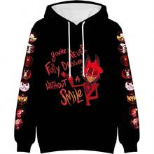 Alastor - Sudadera con capucha para disfraz de cosplay - Grande + negro 1 - Ver 1