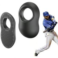 Paquete de 2 bateadores de béisbol para entrenamiento, protector de pulgar de béisbol, agarre de bateo, accesorios de béisbol, equipo de entrenamiento de béisbol, protector de pulgar, entrenador de - Negro - Ver 2