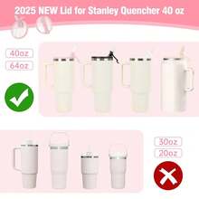 Tapa con pitillo abatible de 40 oz, nuevas tapas a prueba de fugas 2025 para y ProTour, tapa a prueba de polvo y sin derrames para vaso de 40 oz, tapa extraíble, color rosa*2, rosa - rosa - Ver 3