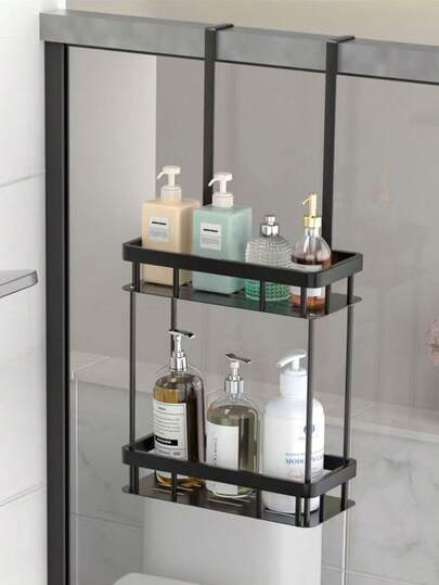 Drill-Free Wall-Mounted Racks For Bathroom Kitchen Toilet - Multi-Purpose Storage Shelves & Accessories