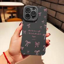 Elegant Black Phone Case, Designed With A Bow And Bible Verses For IPhone 16, 11, 15, 14, 13, 12 Pro Max And XR Plus - A Perfect Christian Gift For Women And Daughters. - 黑色 - 查看 5
