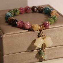 Colorful Natural Stone Bracelet With Flower Pendant,  Bangle, Perfect Gift For Girlfriend Or Best Friend - Rich and Colorful - View 2