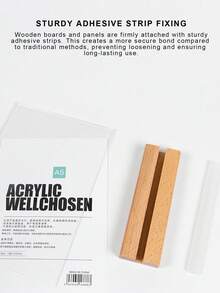 A5 A6 Table Tents With Base] Clear Acrylic A5 A6 Table Tents With Wooden Base - Perfect For Menu, Price, Or Signage Display