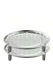 1/3pcs LDQ Stainless Steel Steamer Rack - Rust-Proof For Home Storage Pots, Multi-Layer Round Steamer Insert With Can Holder Accessory, Perfect For Home Kitchen Use, Kitchen Helper[Please Remove The Anti-Scratch Film Before Use, If It Cannot Be Removed, Please Use Hot Water To Soak] - Multicolor - View 18