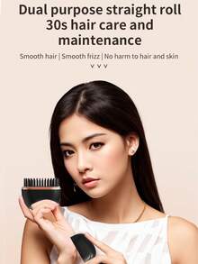 1pc Portable Wireless Hair Straightening Comb - USB Charging Travel Essential, 3-Speed Temperature Control, Copper Hot Plate For Smooth Styling, Women's Portable Hair Salon | Fashionable Modern Design | Mini Hair Straightening Machine - Multicolor - View 4