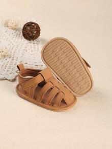 Infant Shoes Summer 0-3-6 7-12 Months Soft Bottom Toddler Sandals, Breathable Infant Walking Shoes For Boys & Girls - Brown - View 3